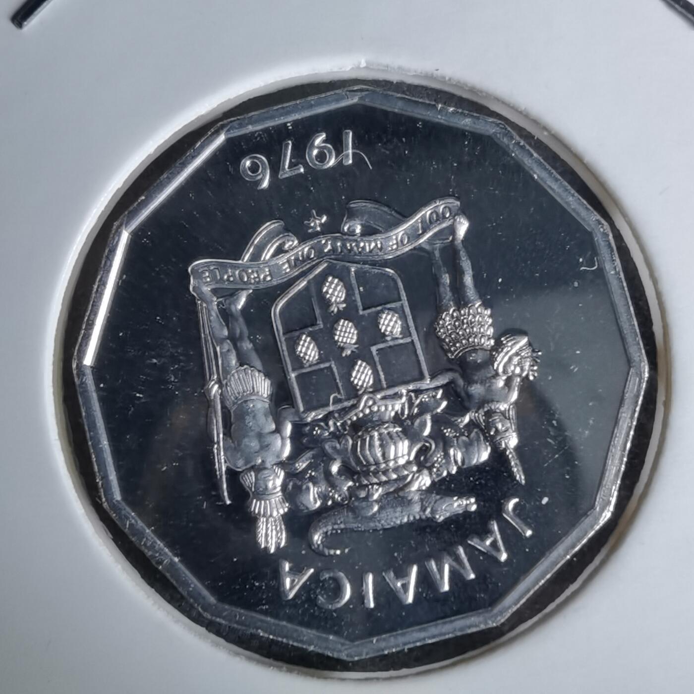 沼泽如烟--第1044场 牙买加1976年1分精制币