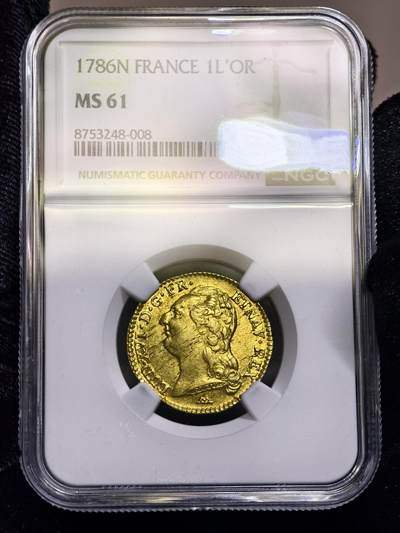 NGC-MS61法国1786年路易十六1路易金币 - NGC-MS61法国1786年路易十六1路易金币