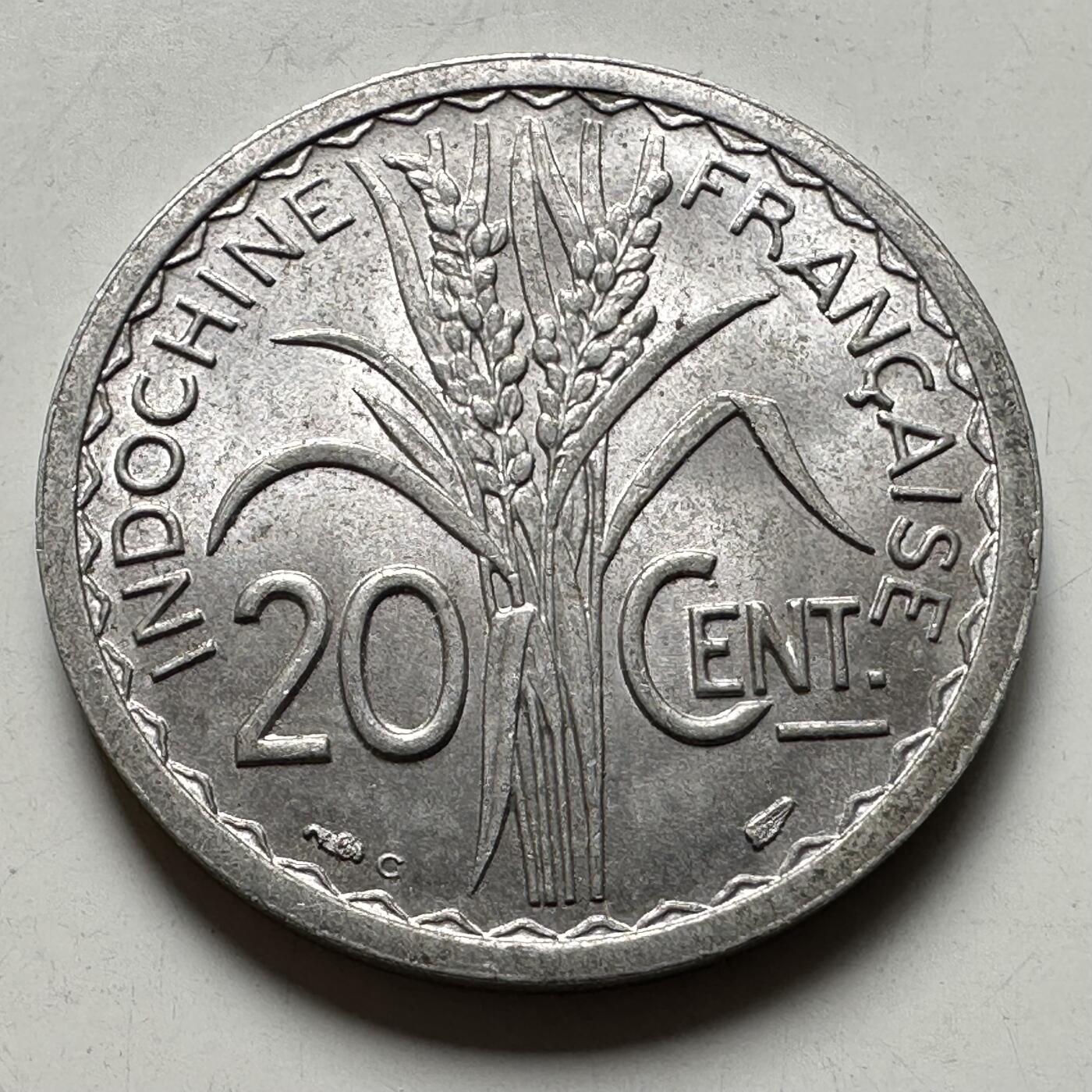 🌹外币初藏🌹🐯2026年第40场   每周二四六晚8️⃣点 世界钱币 法属印度支那 1945年20分