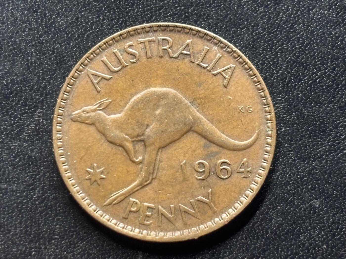 邮泉阁外国硬币限时拍卖第四十五场 （邮票在国外，请付邮费6元） 澳大利亚1964年1便士