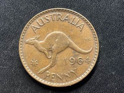 邮泉阁外国硬币限时拍卖第四十五场 （邮票在国外，请付邮费6元） - 澳大利亚1964年1便士