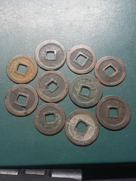 松南世界钱币——260407B 日本宽永通宝方孔铜钱10枚