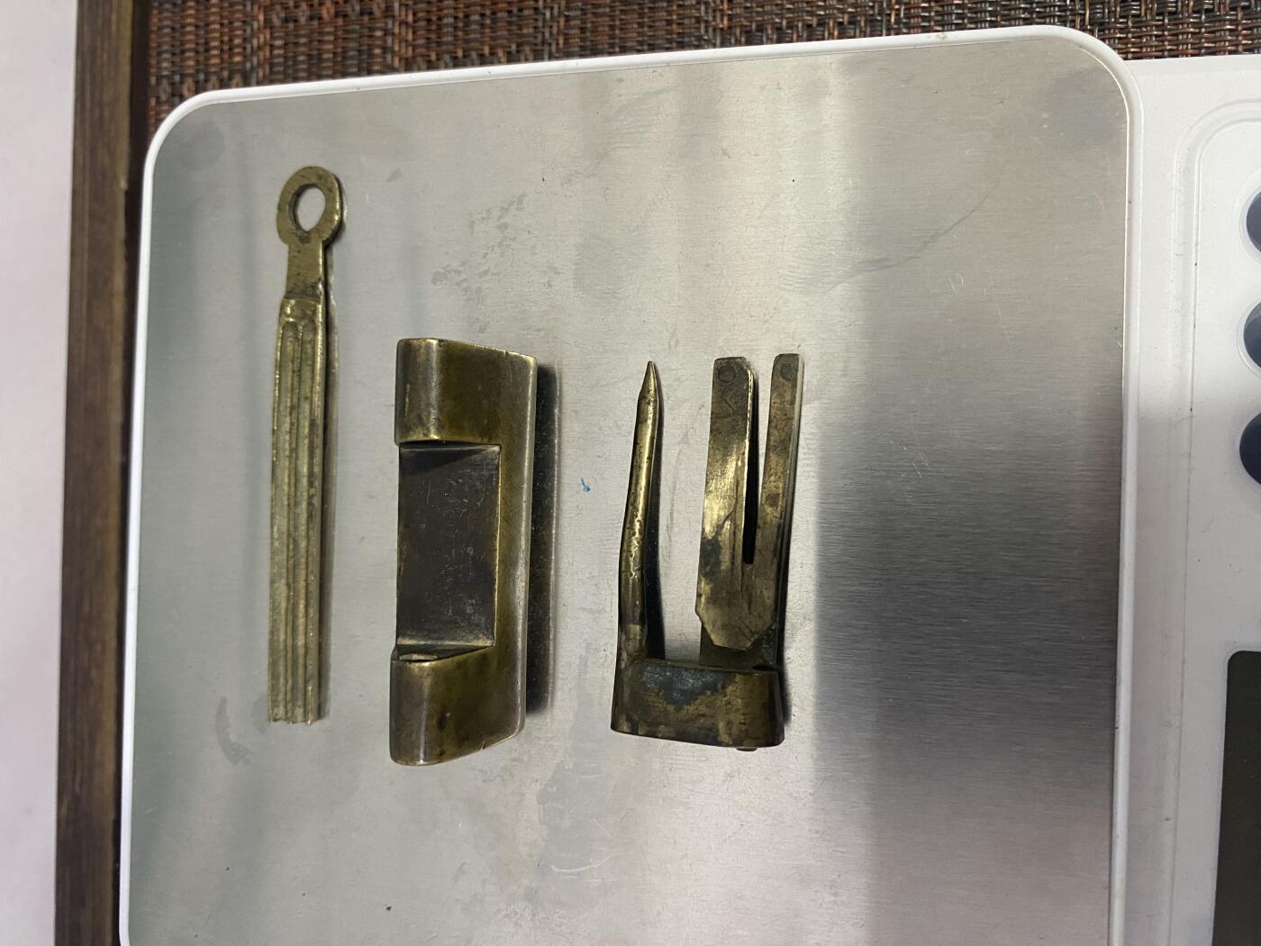 江南杂件 铜锁（带钥匙）