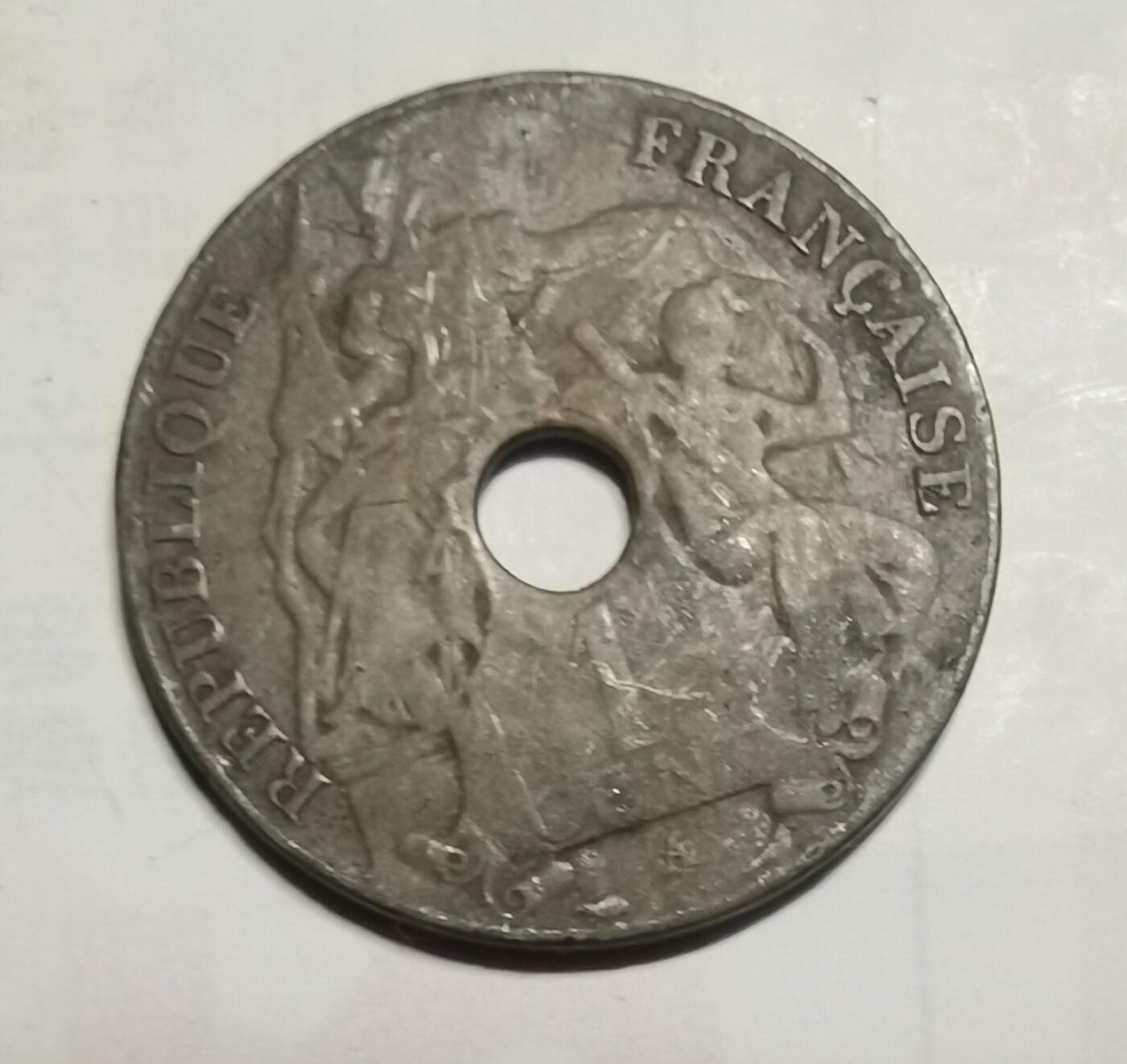 错版法属印支一分币（百分之一）