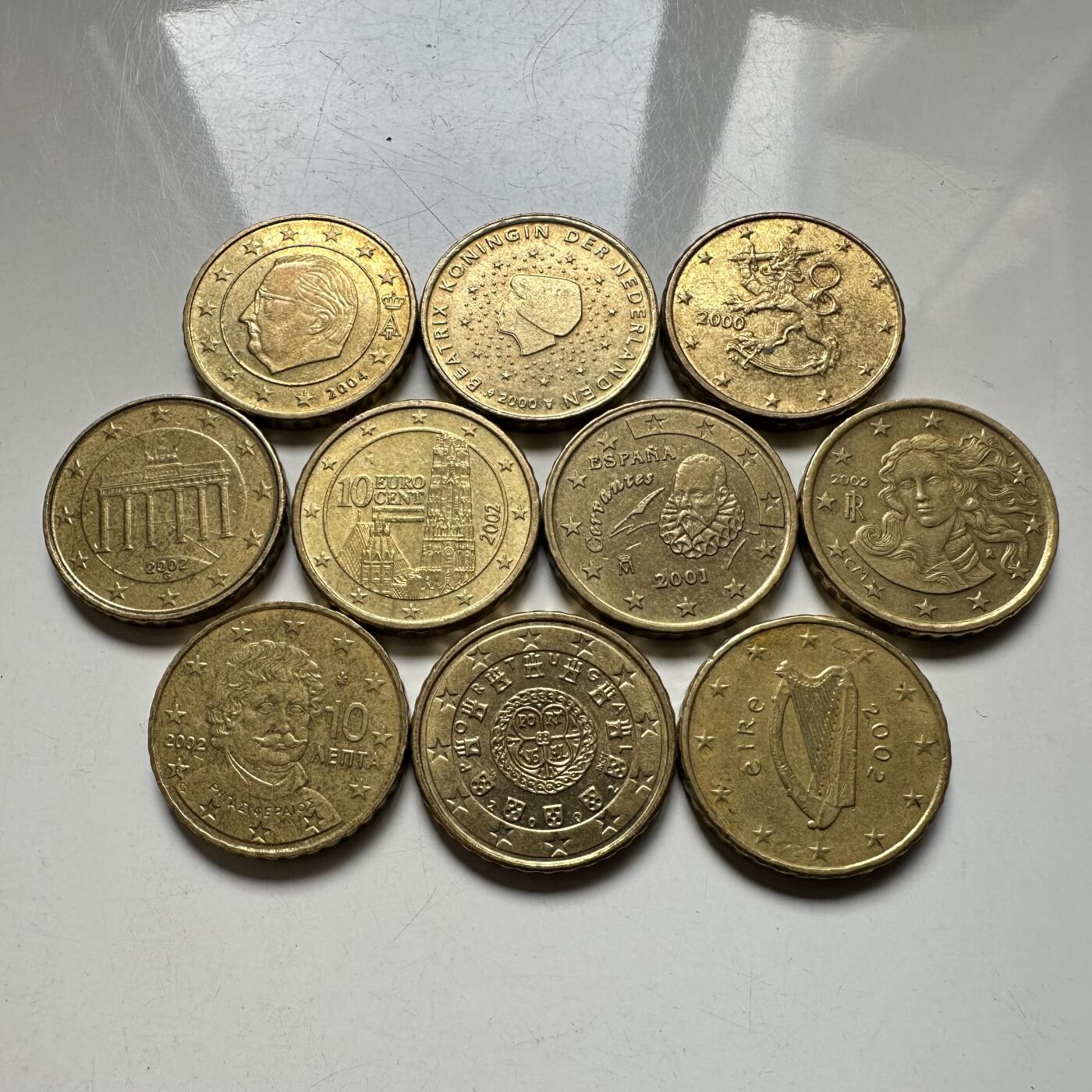 🌹外币初藏🌹🐯2026年第39场   每周二四六晚8️⃣点 苏联泰国纪念币世界钱币 10欧分一组 10枚不同