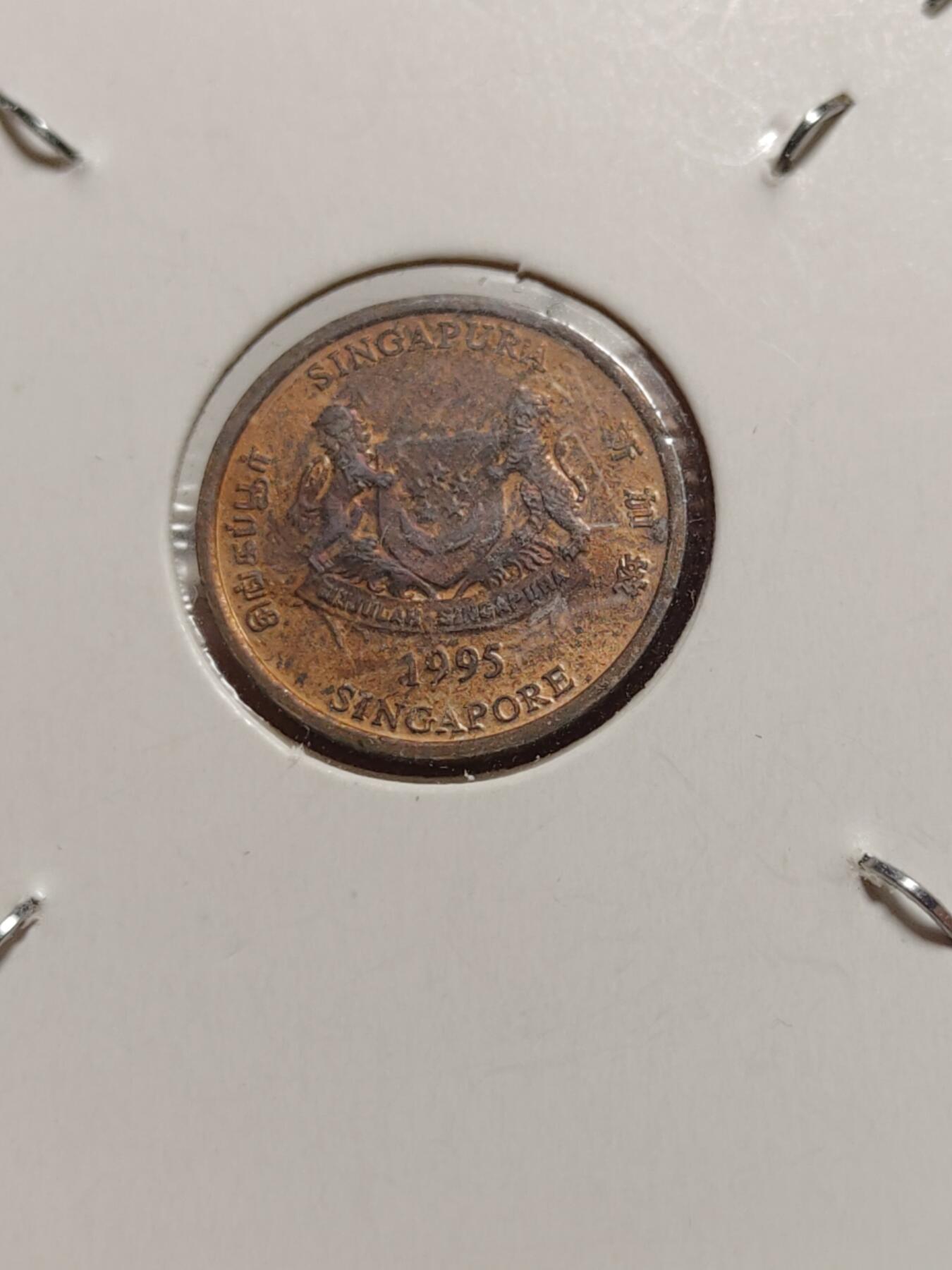 2026年第四十二场(总第二百一十一场）外国好品散币场(佣金3%) 纸夹币–新加坡🇸🇬1984年1分，1995年1分，1986年5分共四枚