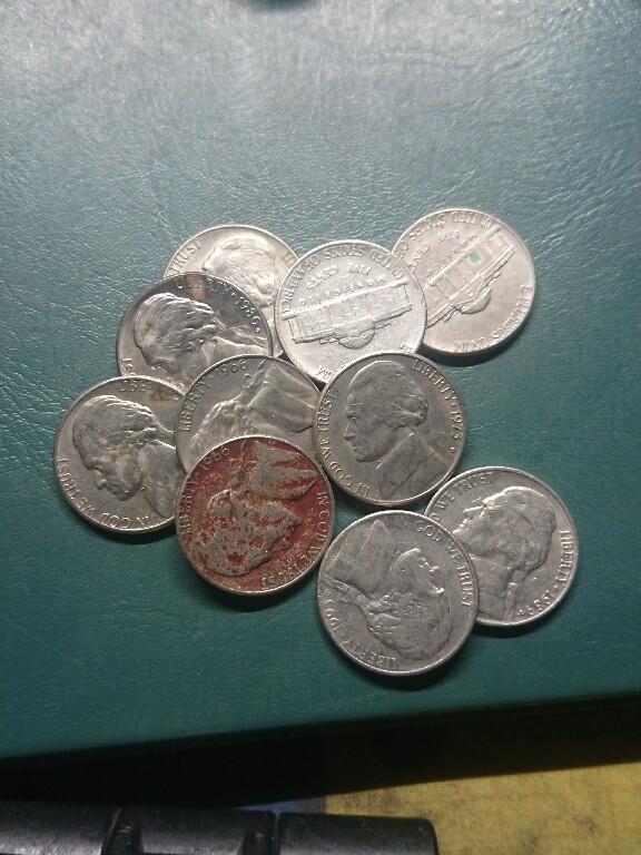 松南世界钱币——260407B 美国5美分镍币10枚1