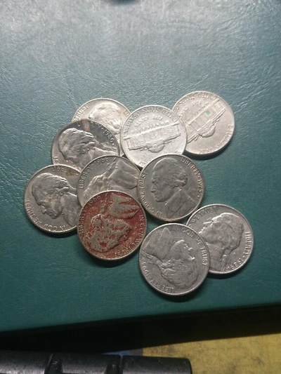 松南世界钱币——260407B - 美国5美分镍币10枚1