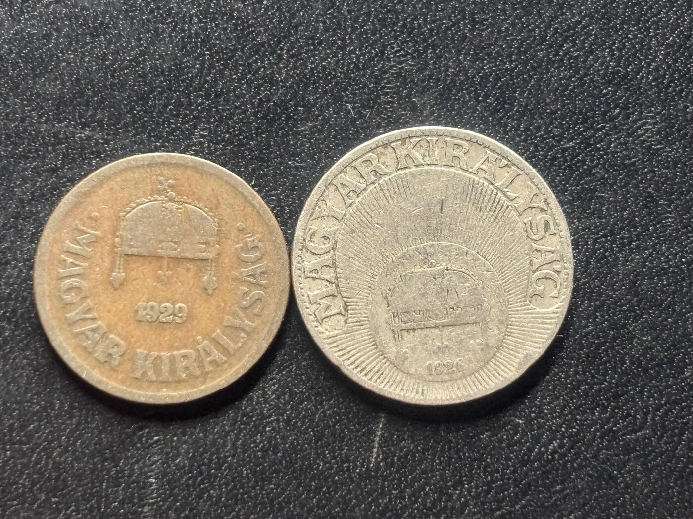 邮泉阁外国硬币限时拍卖第四十五场 （邮票在国外，请付邮费6元） 匈牙利摄政2枚