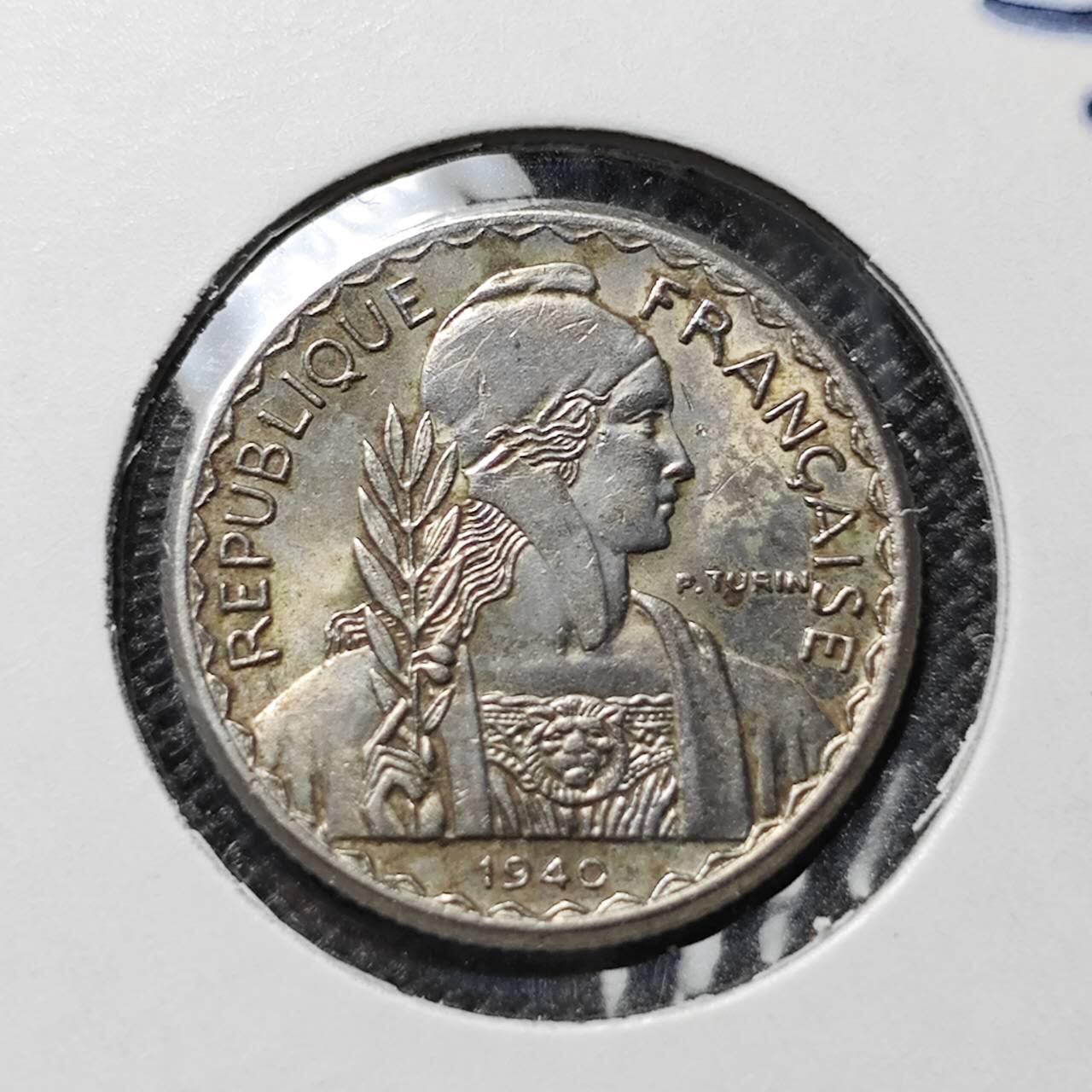 KK钱币收藏小铺  第409期 2月预留时间 周末发货  法属印支10分