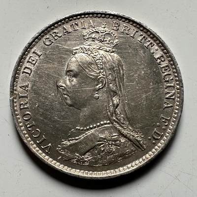 🌹外币初藏🌹🐯2026年第40场   每周二四六晚8️⃣点 世界钱币 - 英国 1887年 三便士银币 1.41g-16.3mm-92.5%银 少见好品