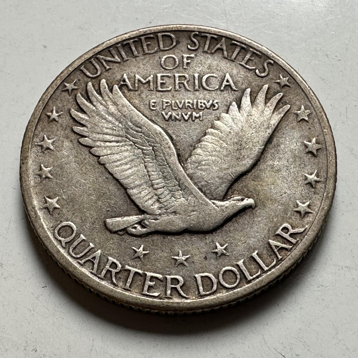 🌹外币初藏🌹🐯2026年第40场   每周二四六晚8️⃣点 世界钱币 美国 1926年 站立自由女神 25分银币 6.25克-24.3毫米-90%银