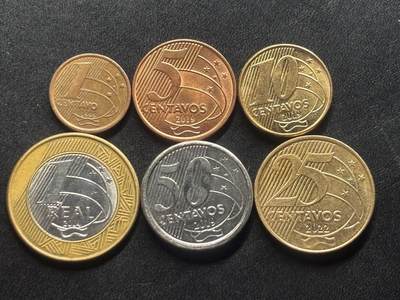 邮泉阁外国硬币限时拍卖第四十五场 （邮票在国外，请付邮费6元） - 巴西6枚