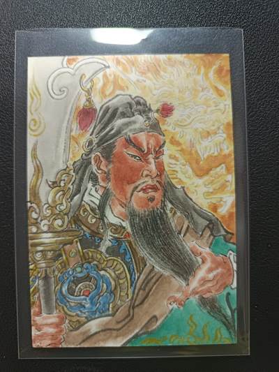 天玑星卡拍第187期《4.16周四截拍》持续收拍收评中 满赠卡需备注 - 【手绘卡】张先军 忠义千秋 关羽 手绘卡