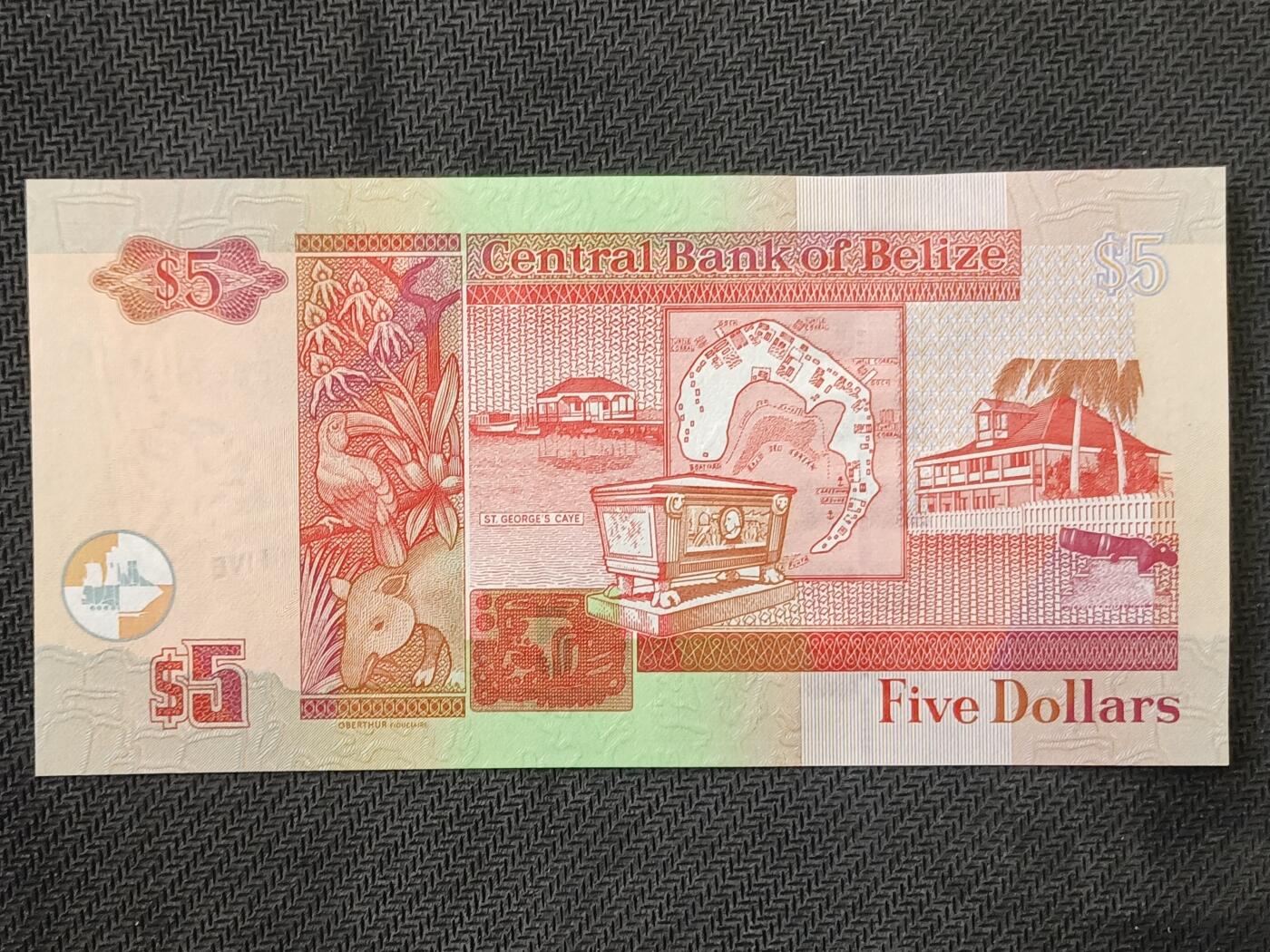 【游宝包邮场】丙午马年第21期 首季收官场 伯利兹5元 2022年 全新UNC