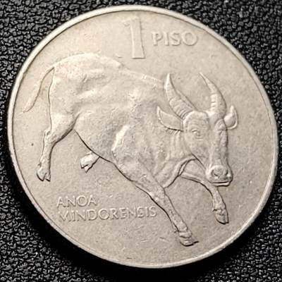 泉币菌-第223场-拍品多 请提前出价(工作原因  发货比较迟缓 已在拍卖规则里面说明 望理解) - 公牛 菲律宾1比索硬币 29MM 