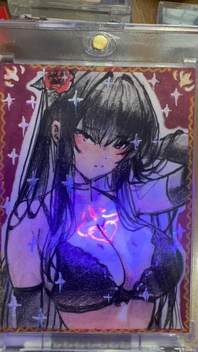 NO.29 好又多金牌大场，每周一站式配齐，方便凑单！（卖家送拍0抽成！周6晚9点截拍！） - 【1/1手绘卡】画师Edward亲签手绘 高冷蕾丝美女 黑丝御姐 带特效