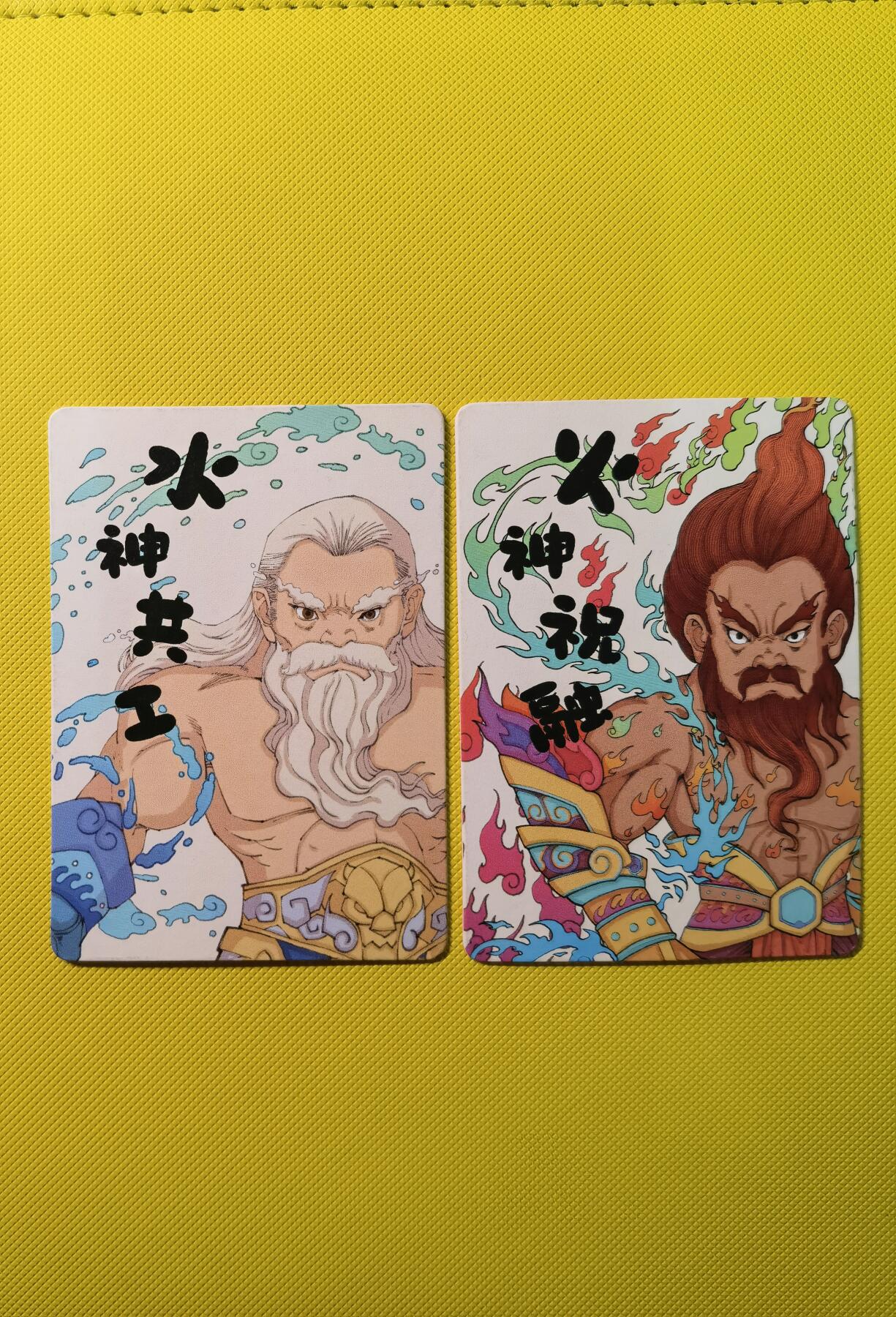 蜂潮卡牌  拍卖001期  小花瓣专场（4月10日  21点  截拍） 小花瓣艺术文创  火神水神（棉卡）  王母娘娘/天妃娘娘/花神/火神祝融/水神共工（彩闪）