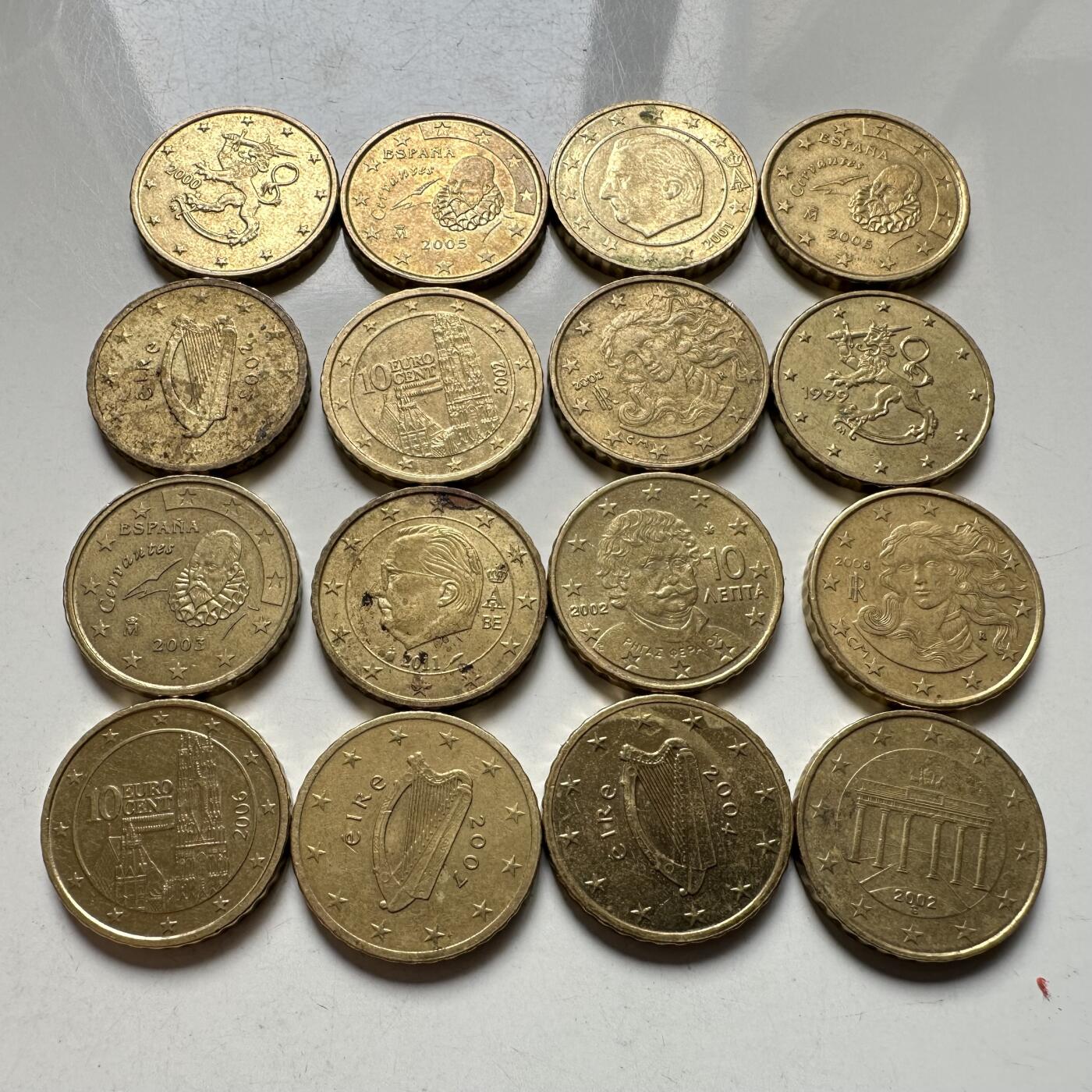 🌹外币初藏🌹🐯2026年第39场   每周二四六晚8️⃣点 苏联泰国纪念币世界钱币 10欧分一组 16枚