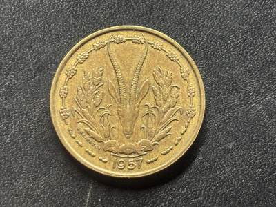 邮泉阁外国硬币限时拍卖第四十五场 （邮票在国外，请付邮费6元） - 法属西非1957年25法郎