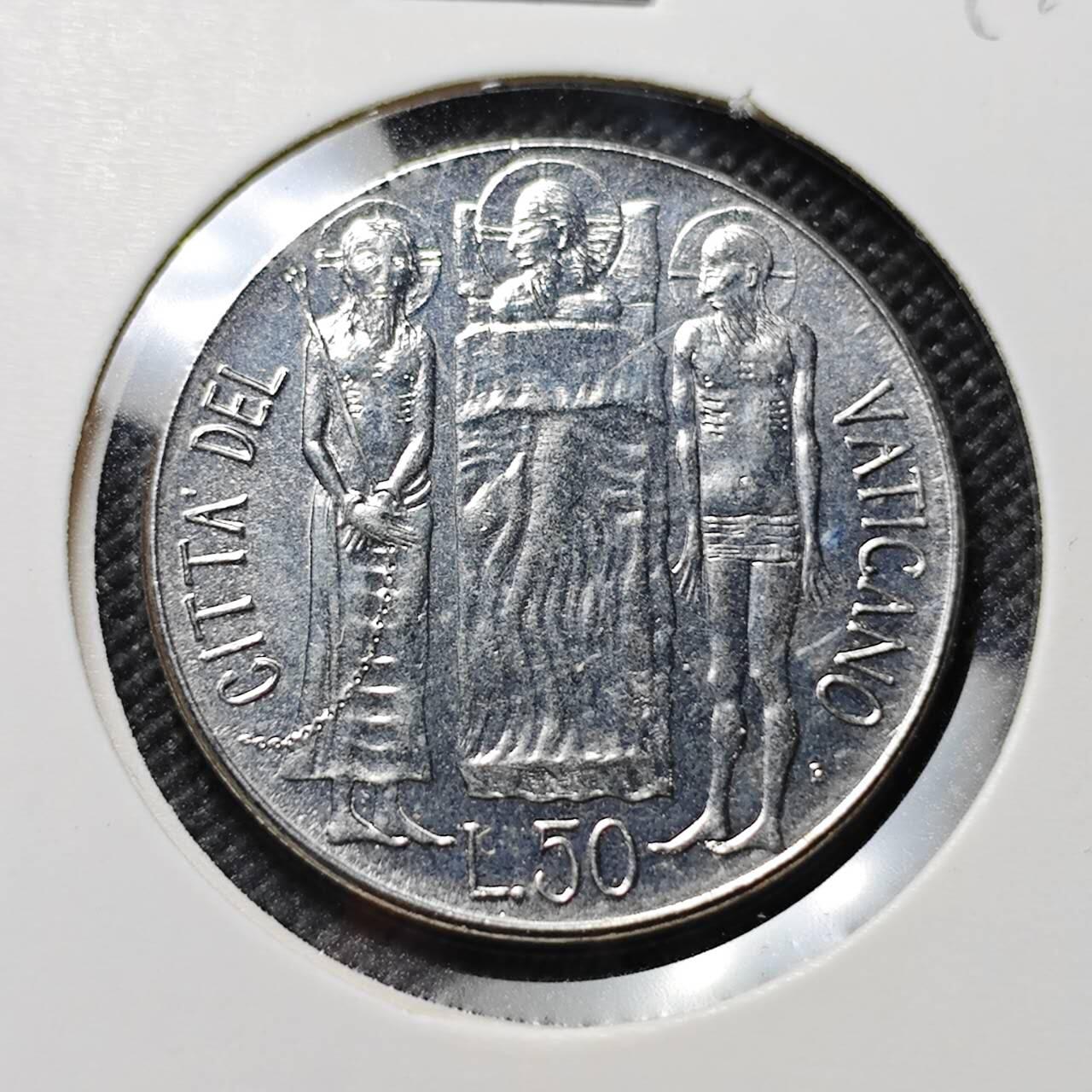 KK钱币收藏小铺  第409期 2月预留时间 周末发货  梵蒂冈50里拉