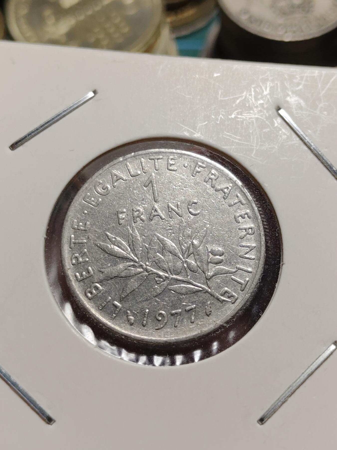 2026年第四十二场(总第二百一十一场）外国好品散币场(佣金3%) 纸夹币–法国🇫🇷1976年5生丁，1968年1/2法郎，1972年1/2法郎，1977年1法郎共四枚