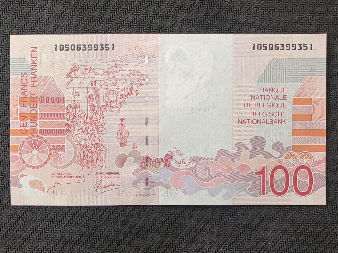 【游宝包邮场】丙午马年第21期 首季收官场 比利时100法郎 长号无47永恒号 全新UNC