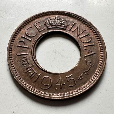 🌹外币初藏🌹🐯2026年第40场   每周二四六晚8️⃣点 世界钱币 - 英属印度1945年一派沙 a