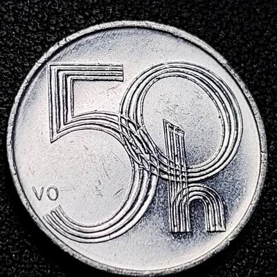 泉币菌-第223场-拍品多 请提前出价(工作原因  发货比较迟缓 已在拍卖规则里面说明 望理解) - 原光 捷克50赫勒铝币 19mm 