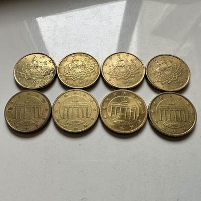 🌹外币初藏🌹🐯2026年第39场   每周二四六晚8️⃣点 苏联泰国纪念币世界钱币 - 德国意大利50欧分一组 8枚