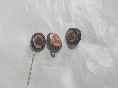 韵星假日军品类拍卖第52期  -- Rimey Holidays Militaria Auction 52 - 民主德国统一社会党党徽一组 插针转轮别针 不同版本一套 包含早期转轮