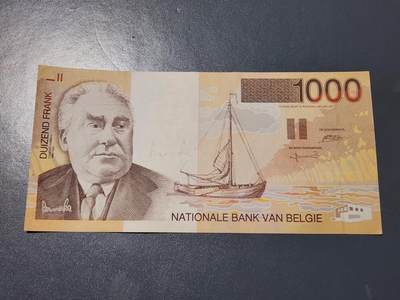 4月8号晚上8点 中外纸币自动截拍第52场 - 比利时1000极美品