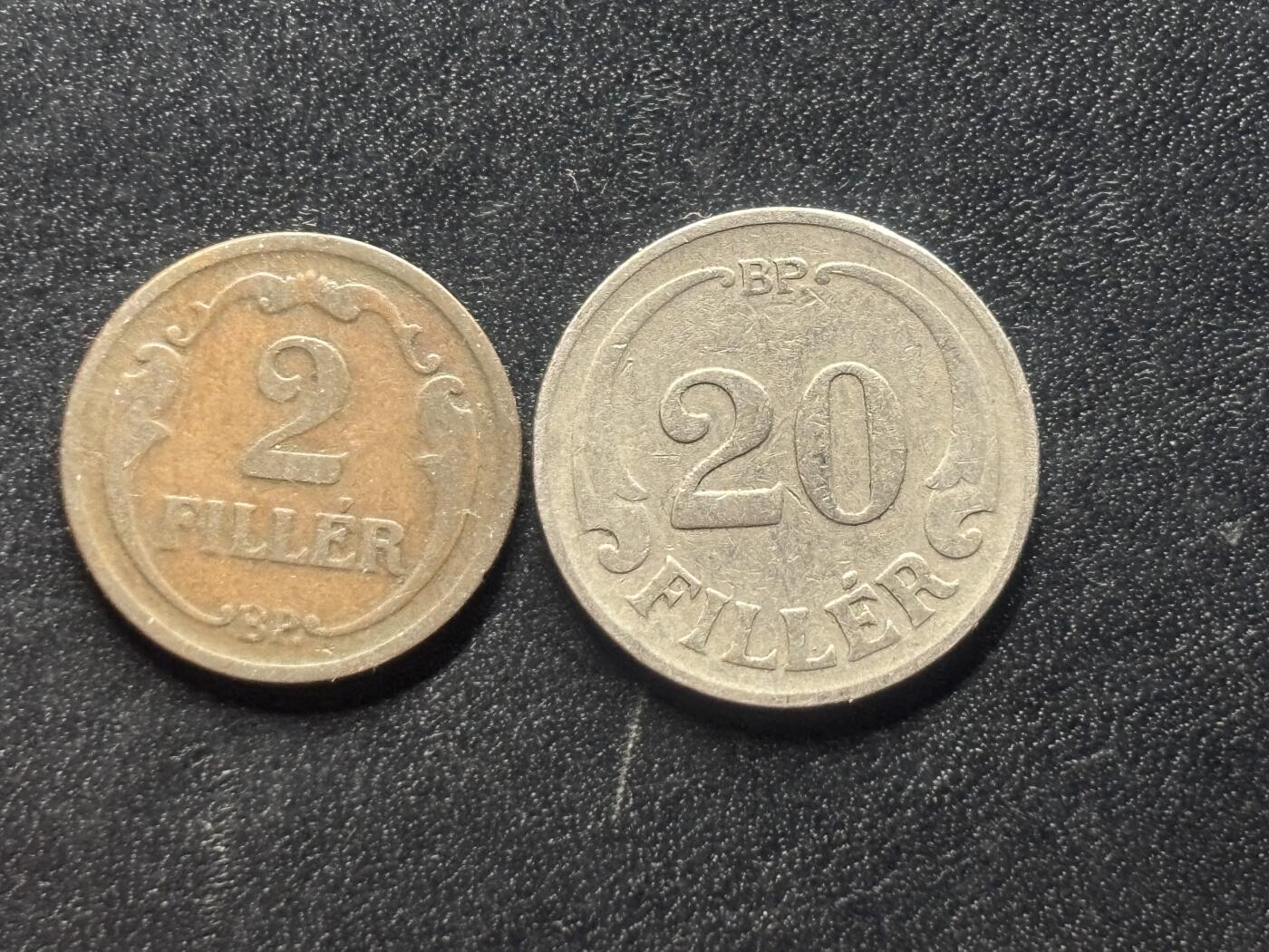 邮泉阁外国硬币限时拍卖第四十五场 （邮票在国外，请付邮费6元） 匈牙利摄政2枚