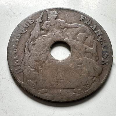 🌹外币初藏🌹🐯2026年第40场   每周二四六晚8️⃣点 世界钱币 - 法属印度支那 1914年 1分铜币 百分之一