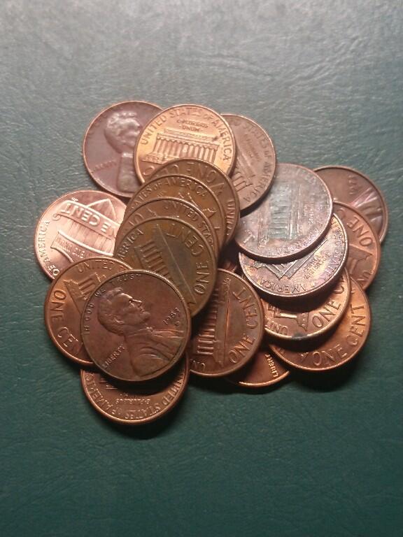 松南世界钱币——260407B 美国1美分铜币20枚4