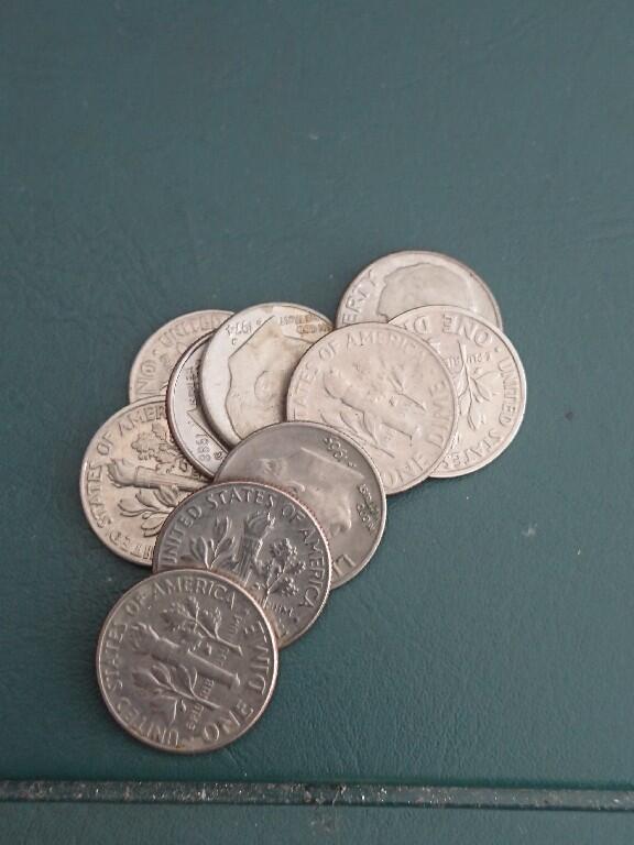 松南世界钱币——260408A 美国10美分硬币5