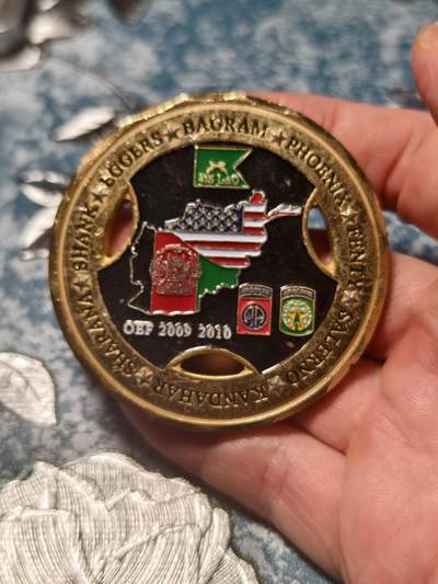 抚柳草堂-第二十三期章牌钱币  奖章勋章 满百包邮 放漏专场 - 美国陆军第415宪兵连阿富汗部署纪念挑战币（Challenge Coin）大尺寸品相如图直径63mm 重106.4g 