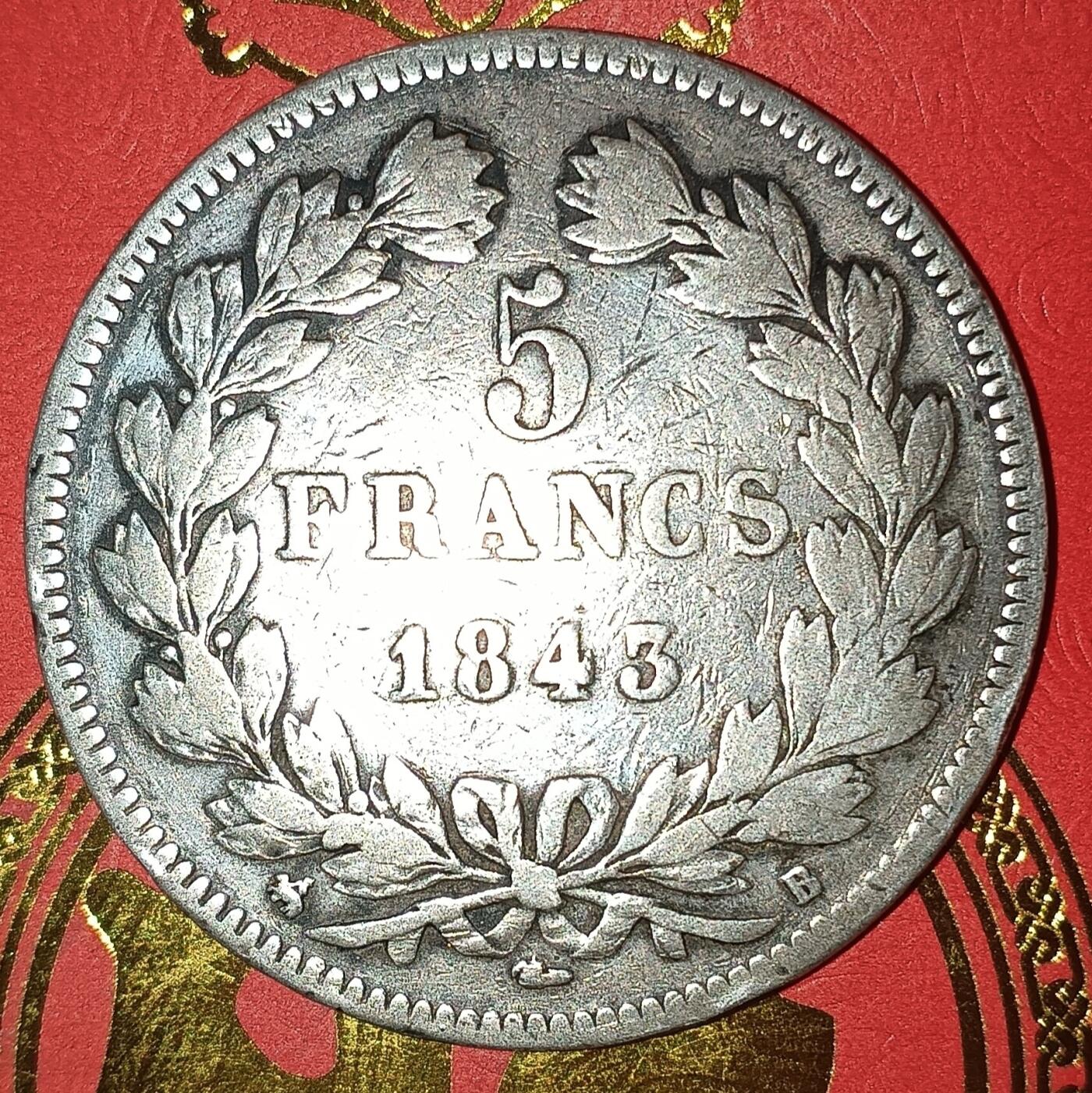 法兰西王国路易菲利普一世5法郎银币