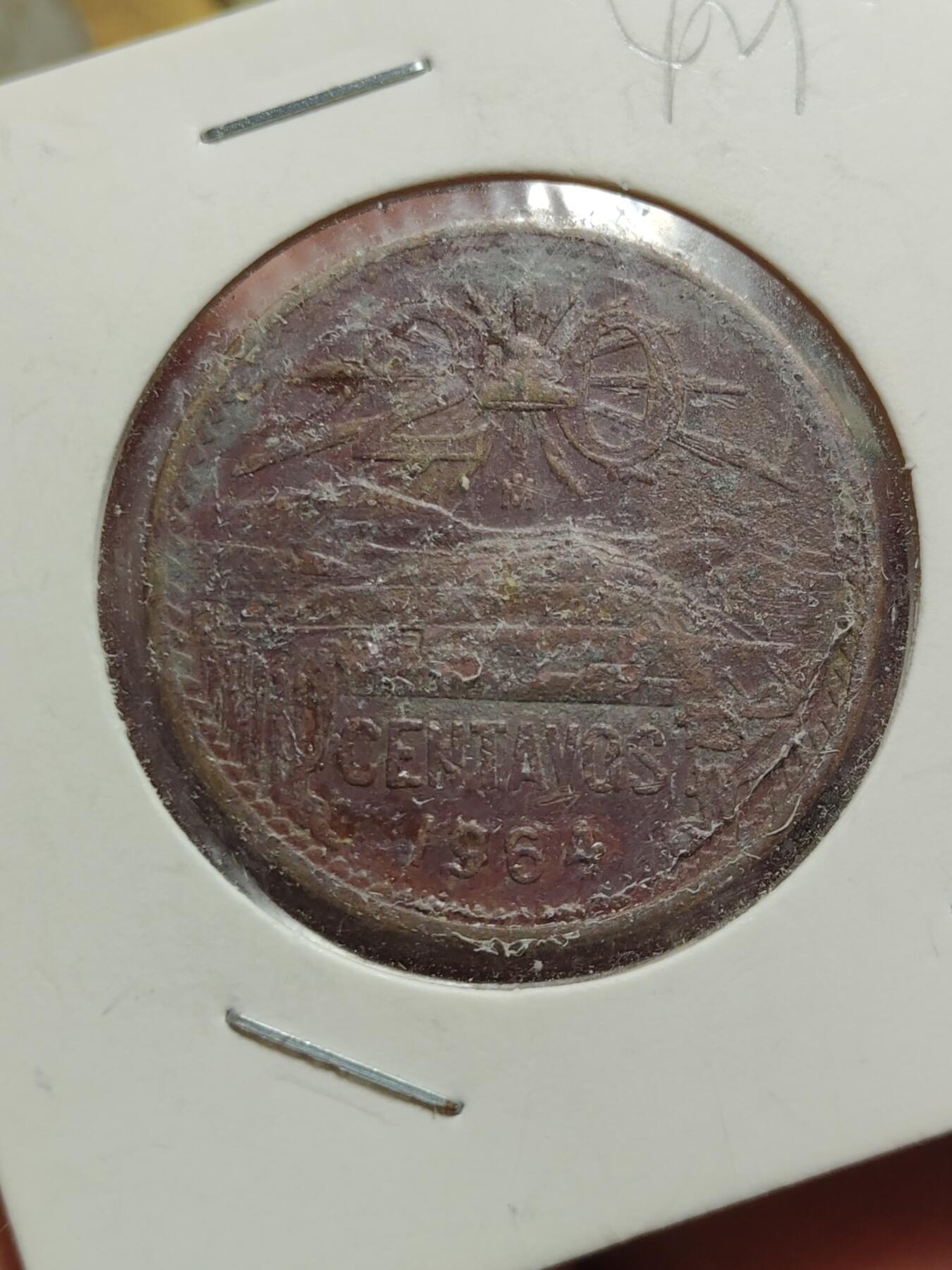 2026年第四十二场(总第二百一十一场）外国好品散币场(佣金3%) 纸夹币–墨西哥🇲🇽1964年20分，巴巴多斯🇧🇧1987年1分，英属特立尼达和多巴哥1966年10分共三枚