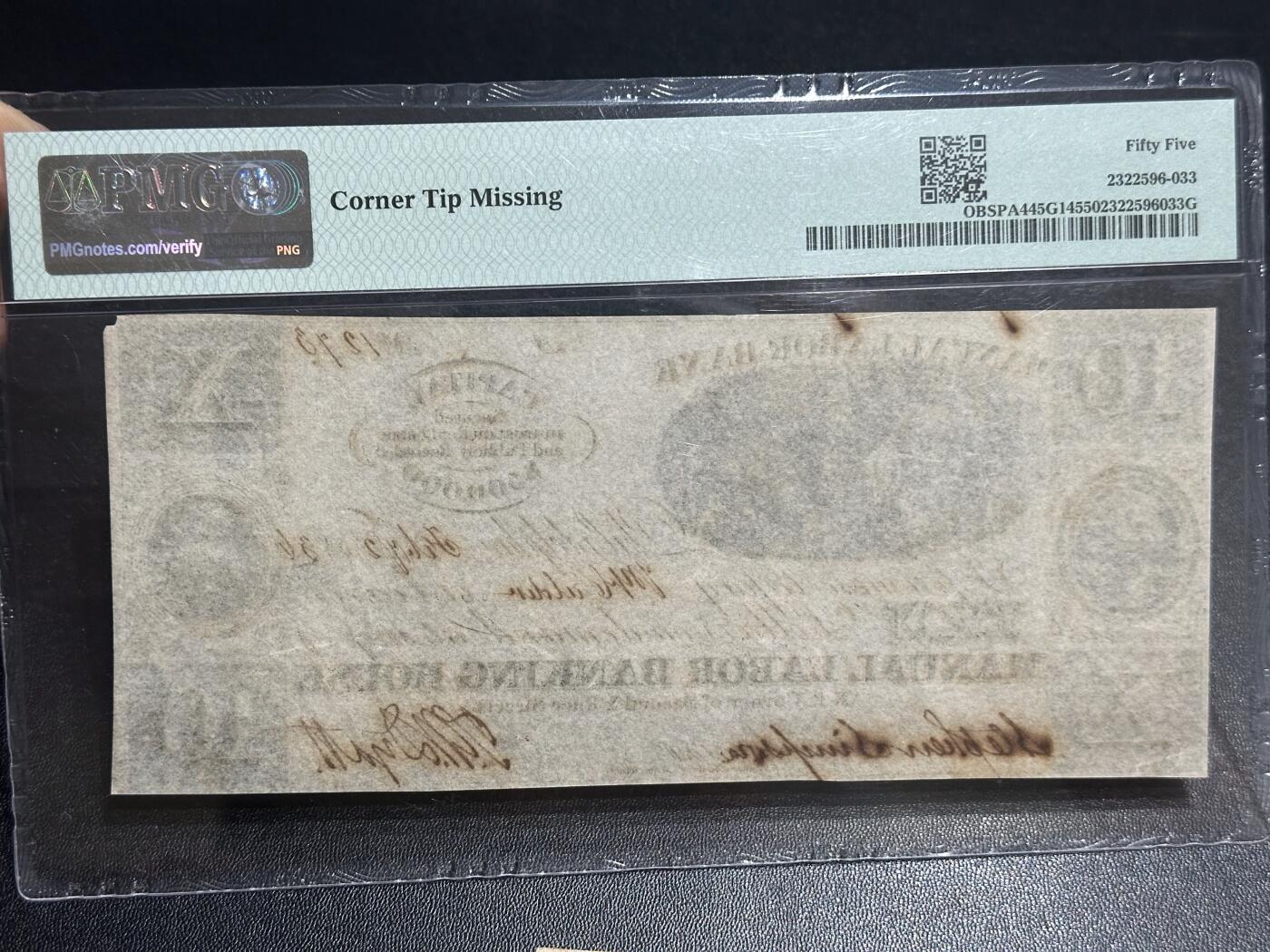 《外钞收藏家》第六百二十五期（精选场）（长期征集拍品、欢迎藏友们联系合作） 1930年美国宾夕法尼亚州10元 PMG55