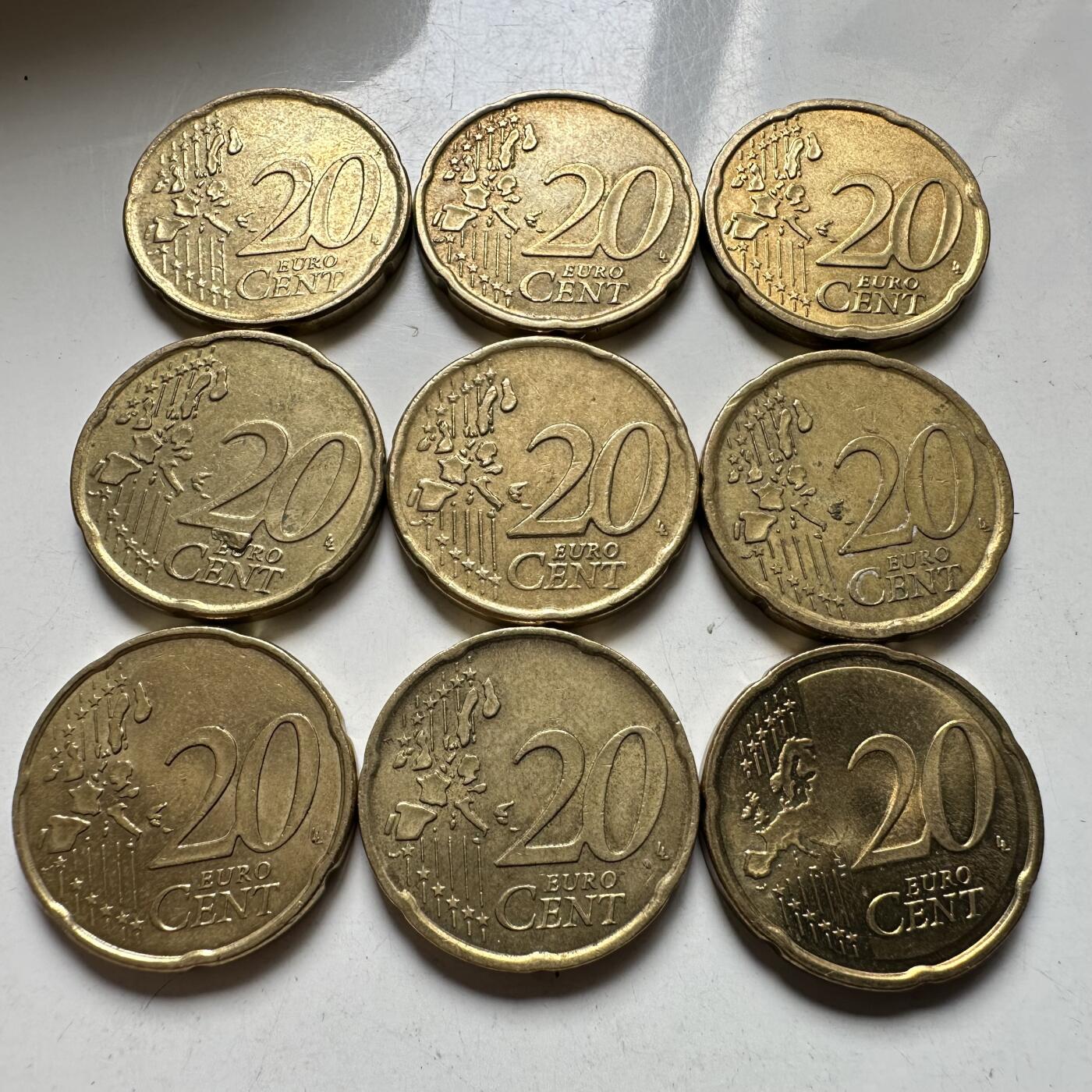 🌹外币初藏🌹🐯2026年第39场   每周二四六晚8️⃣点 苏联泰国纪念币世界钱币 20欧分一组 9枚不同