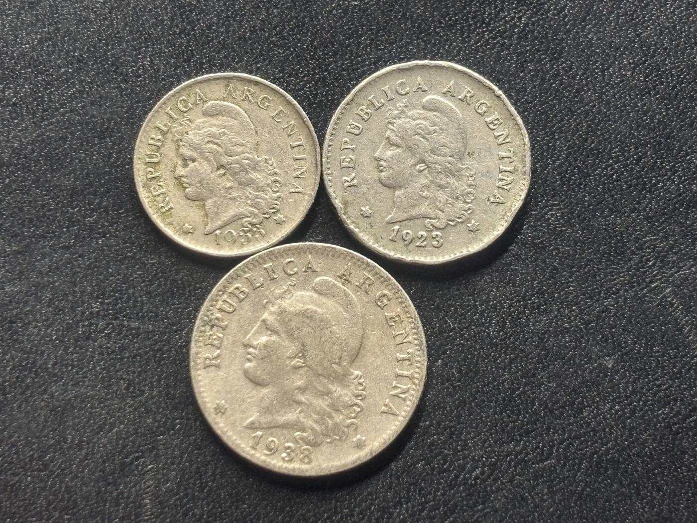 邮泉阁外国硬币限时拍卖第四十五场 （邮票在国外，请付邮费6元） 阿根廷1930年代3枚