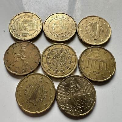 🌹外币初藏🌹🐯2026年第39场   每周二四六晚8️⃣点 苏联泰国纪念币世界钱币 - 20欧分一组 8枚不同