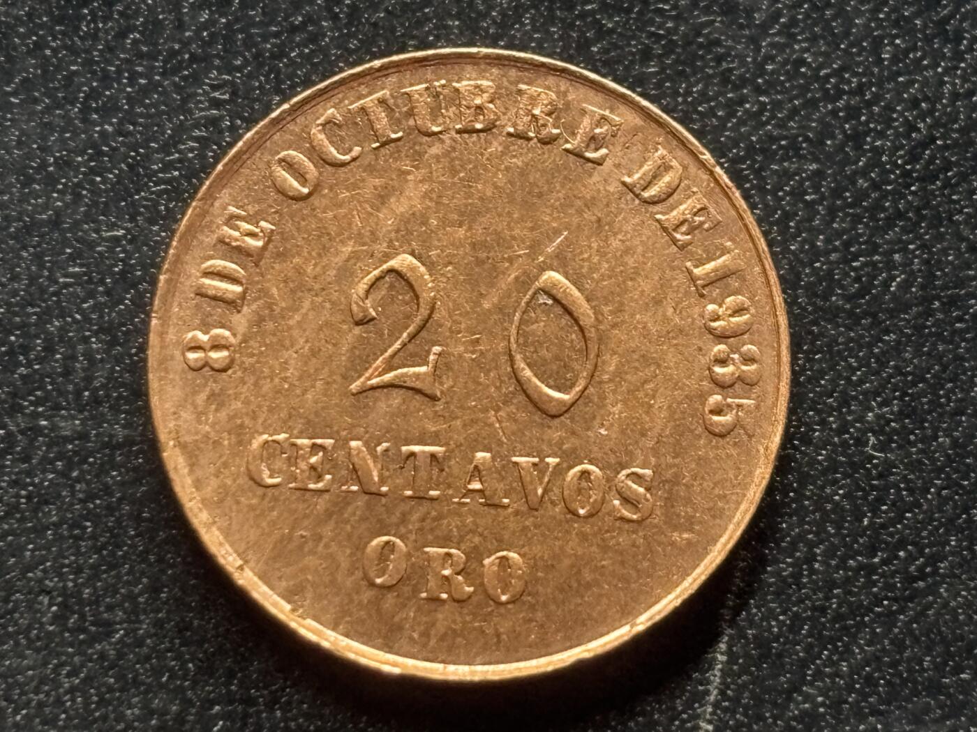 邮泉阁外国硬币限时拍卖第四十五场 （邮票在国外，请付邮费6元） 秘鲁1935年20分纪念代币