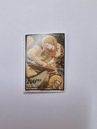 杂票 - 巴勒斯坦邮票1999年圣诞节绘画1枚新200的