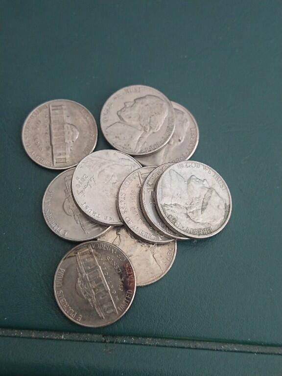 松南世界钱币——260408A 美国5美分硬币10枚5