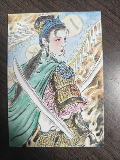 天玑星卡拍第186期《4.9周四截拍》持续收拍收评中 满赠卡需备注 - 【手绘卡】张先军 一丈青扈三娘 手绘卡