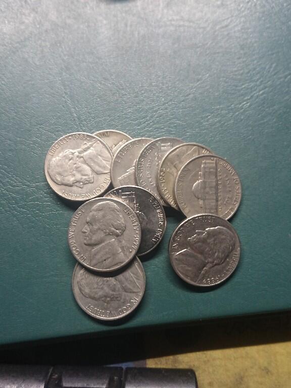 松南世界钱币——260407B 美国5美分镍币10枚4