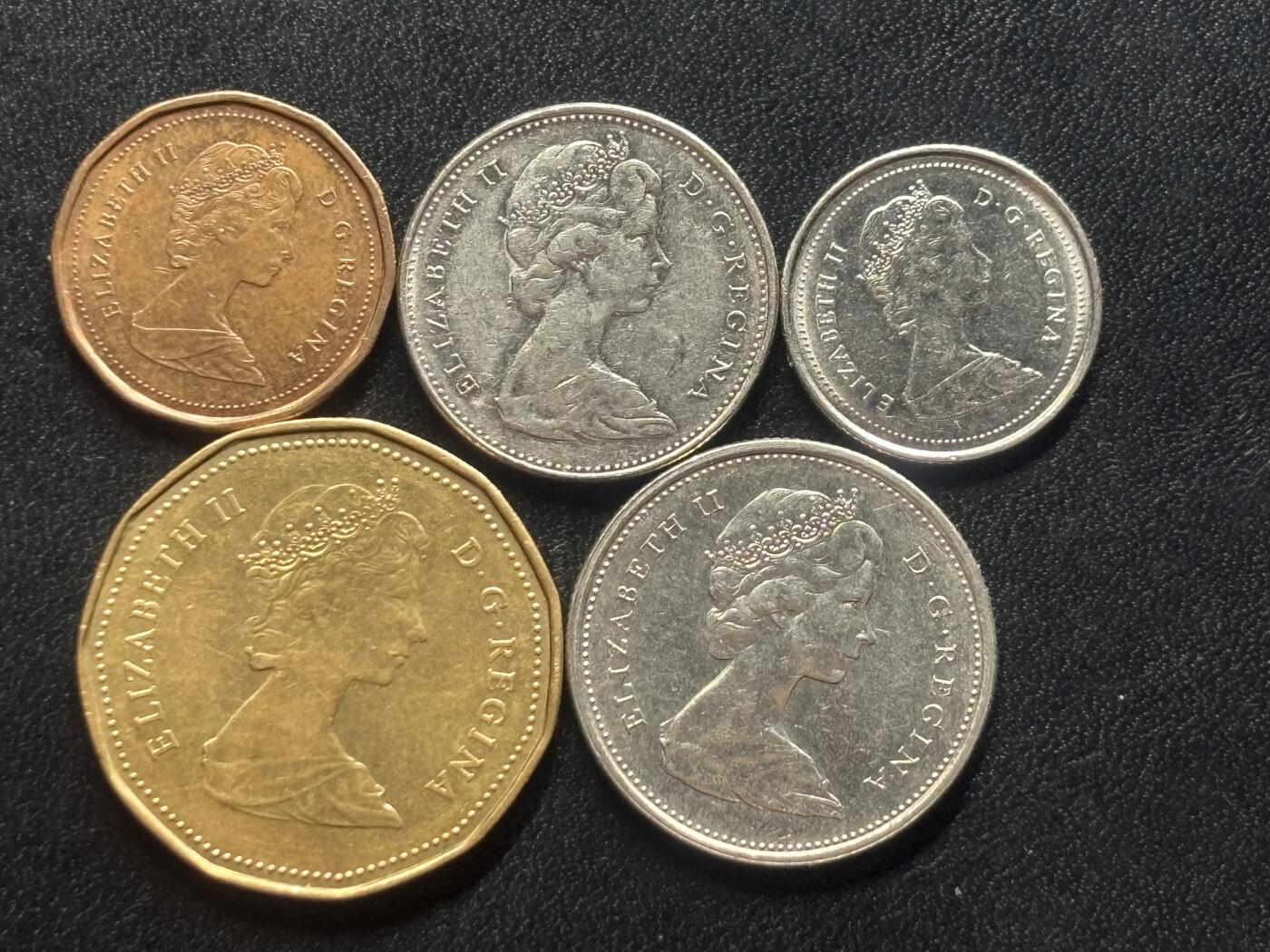 邮泉阁外国硬币限时拍卖第四十五场 （邮票在国外，请付邮费6元） 加拿大5枚