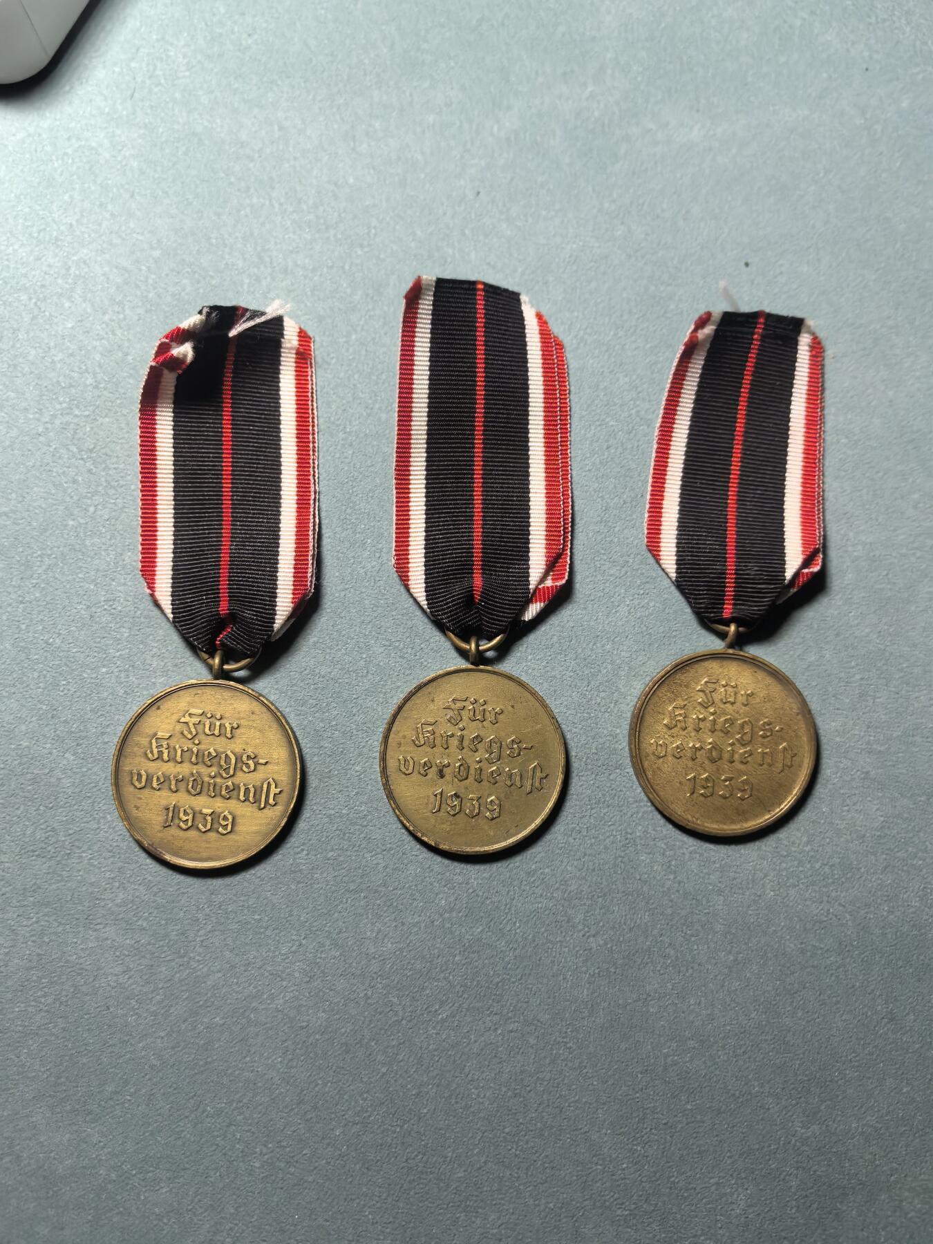 盛世勋华——号角文化勋章邮票专场拍卖第313期 德国（1939）战功十字奖章 铜质 3枚